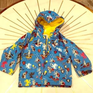 Hatley boys blue jousting knights rain coat
